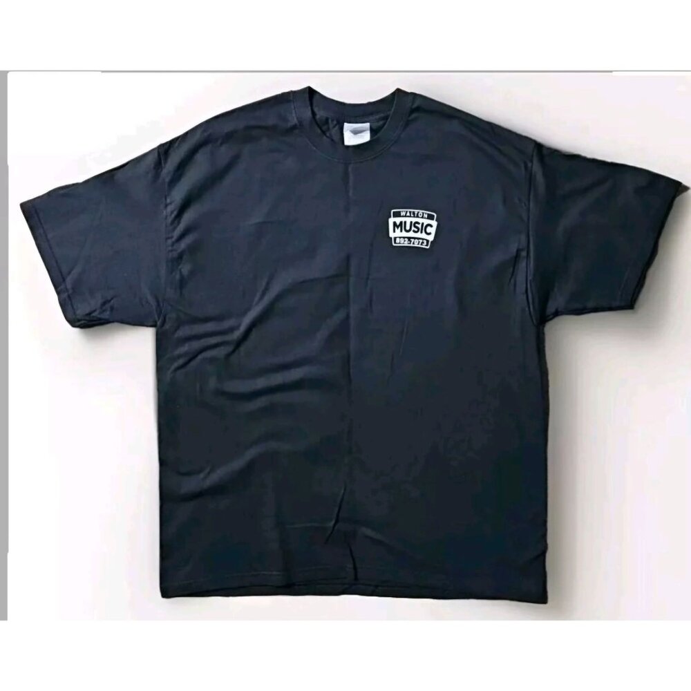 Port & Company Walton Music T-Shirt XL Black 100% Cotton Pre-Shrunk